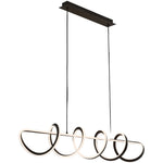 Calibo Bulbul Modern Spiral 1500mm LED Linear Pendant Light | Black - Dubbo Lighting Centre