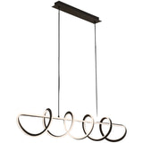 Calibo Bulbul Modern Spiral 1500mm LED Linear Pendant Light | Black - Dubbo Lighting Centre