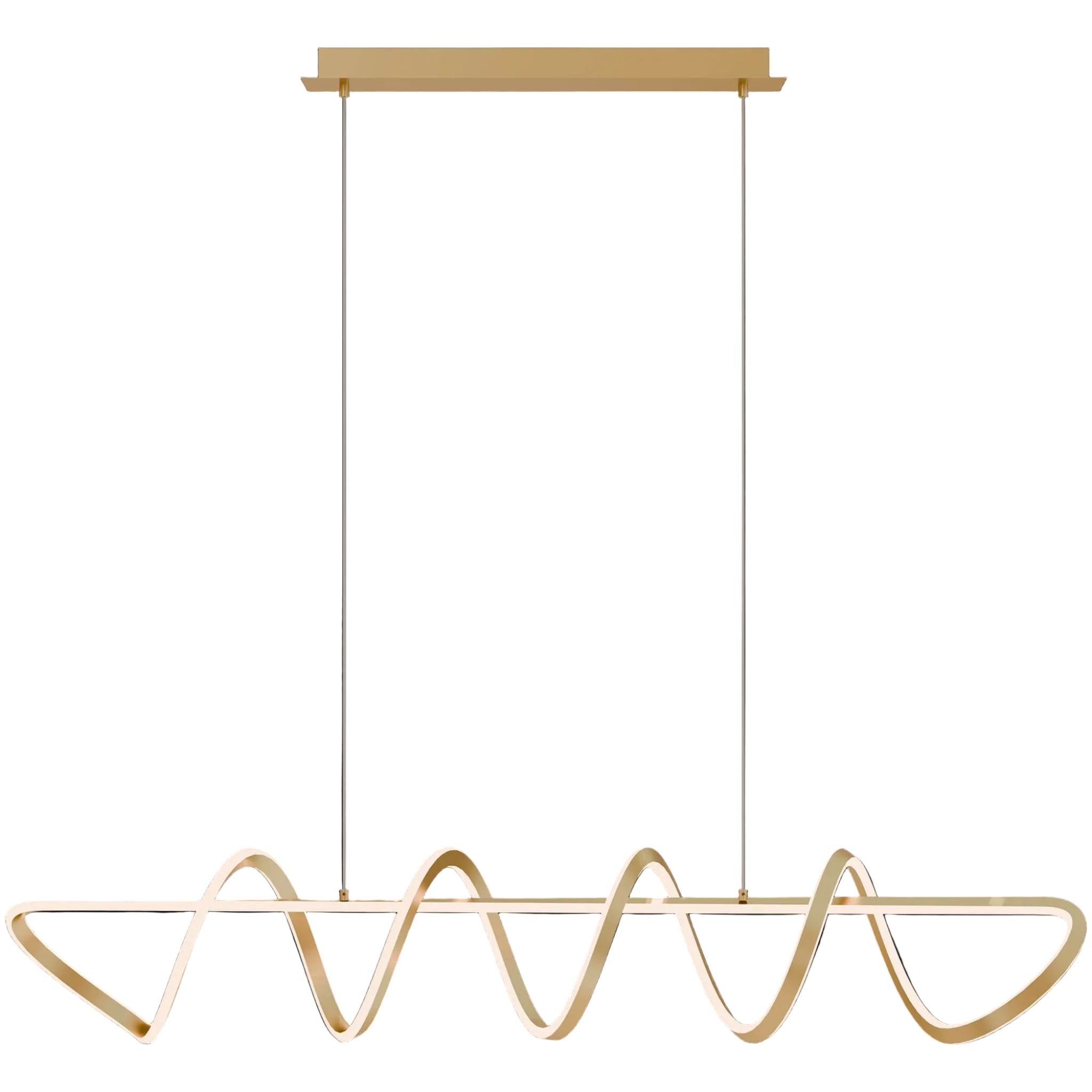 Calibo Bulbul Modern Spiral 1500mm LED Linear Pendant Light | Brass - Dubbo Lighting Centre