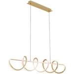 Calibo Bulbul Modern Spiral 1500mm LED Linear Pendant Light | Brass - Dubbo Lighting Centre