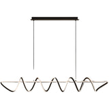 Calibo Bulbul Modern Spiral 2000mm LED Linear Pendant Light | Black - Dubbo Lighting Centre