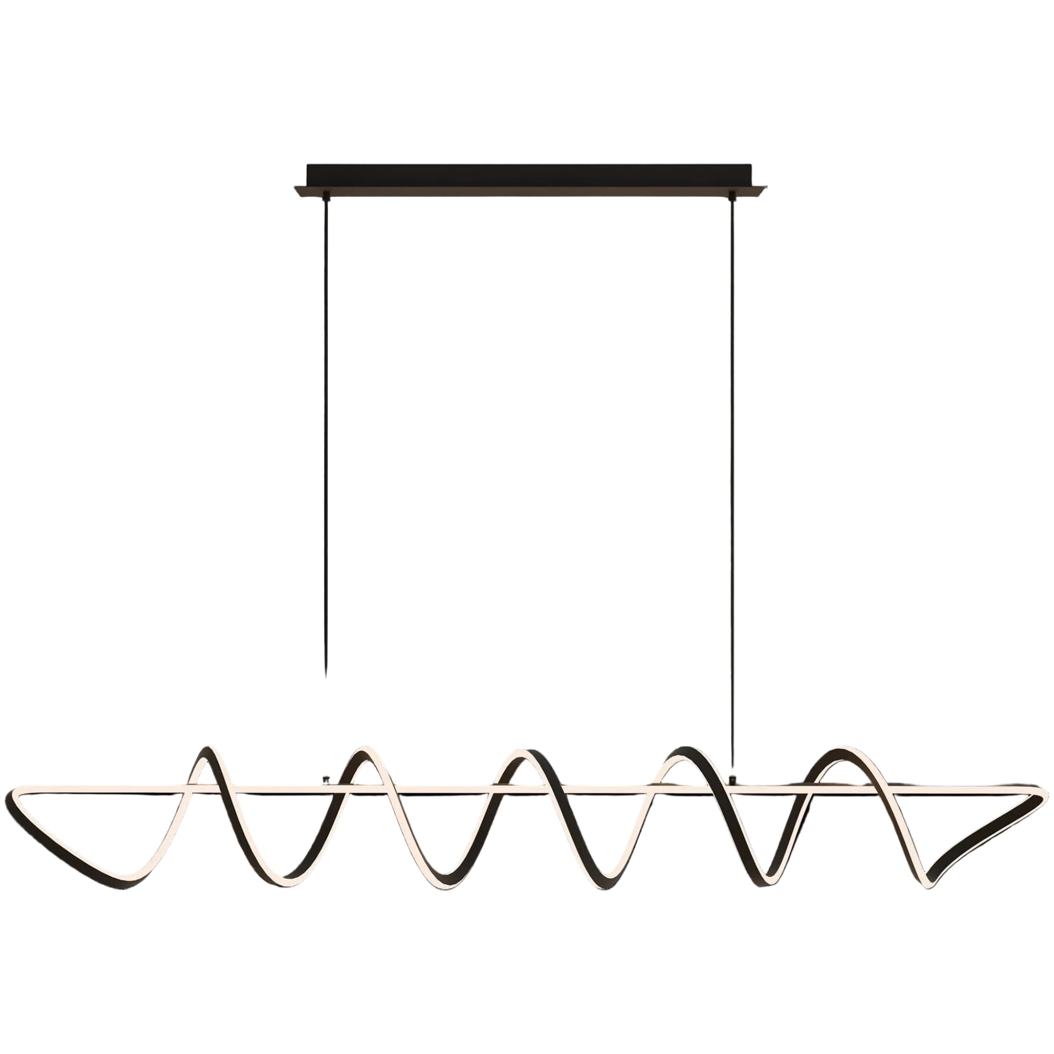 Calibo Bulbul Modern Spiral 2000mm LED Linear Pendant Light | Black - Dubbo Lighting Centre