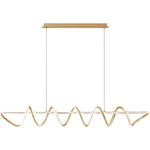 Calibo Bulbul Modern Spiral 2000mm LED Linear Pendant Light | Brass - Dubbo Lighting Centre