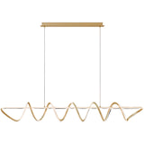 Calibo Bulbul Modern Spiral 2000mm LED Linear Pendant Light | Brass - Dubbo Lighting Centre