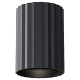 Calibo Canary Fluted 150mm Surface Mounted Downlight | Black - Dubbo Lighting Centre