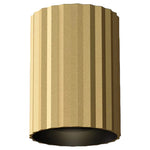 Calibo Canary Fluted 150mm Surface Mounted Downlight | Brass - Dubbo Lighting Centre
