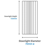 Calibo Canary Fluted 150mm Surface Mounted Downlight | Brass - Dubbo Lighting Centre