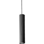 Calibo Canary Fluted 300mm Pendant | Black - Dubbo Lighting Centre