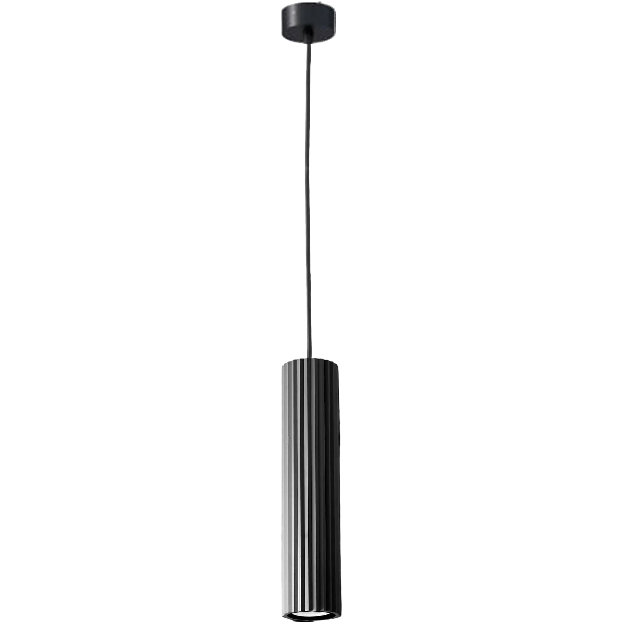 Calibo Canary Fluted 300mm Pendant | Black - Dubbo Lighting Centre