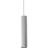 Calibo Canary Fluted 300mm Pendant | White - Dubbo Lighting Centre