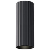 Calibo Canary Fluted 300mm Surface Mounted Downlight | Black - Dubbo Lighting Centre