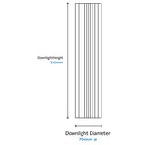 Calibo Canary Fluted 300mm Surface Mounted Downlight | Black - Dubbo Lighting Centre