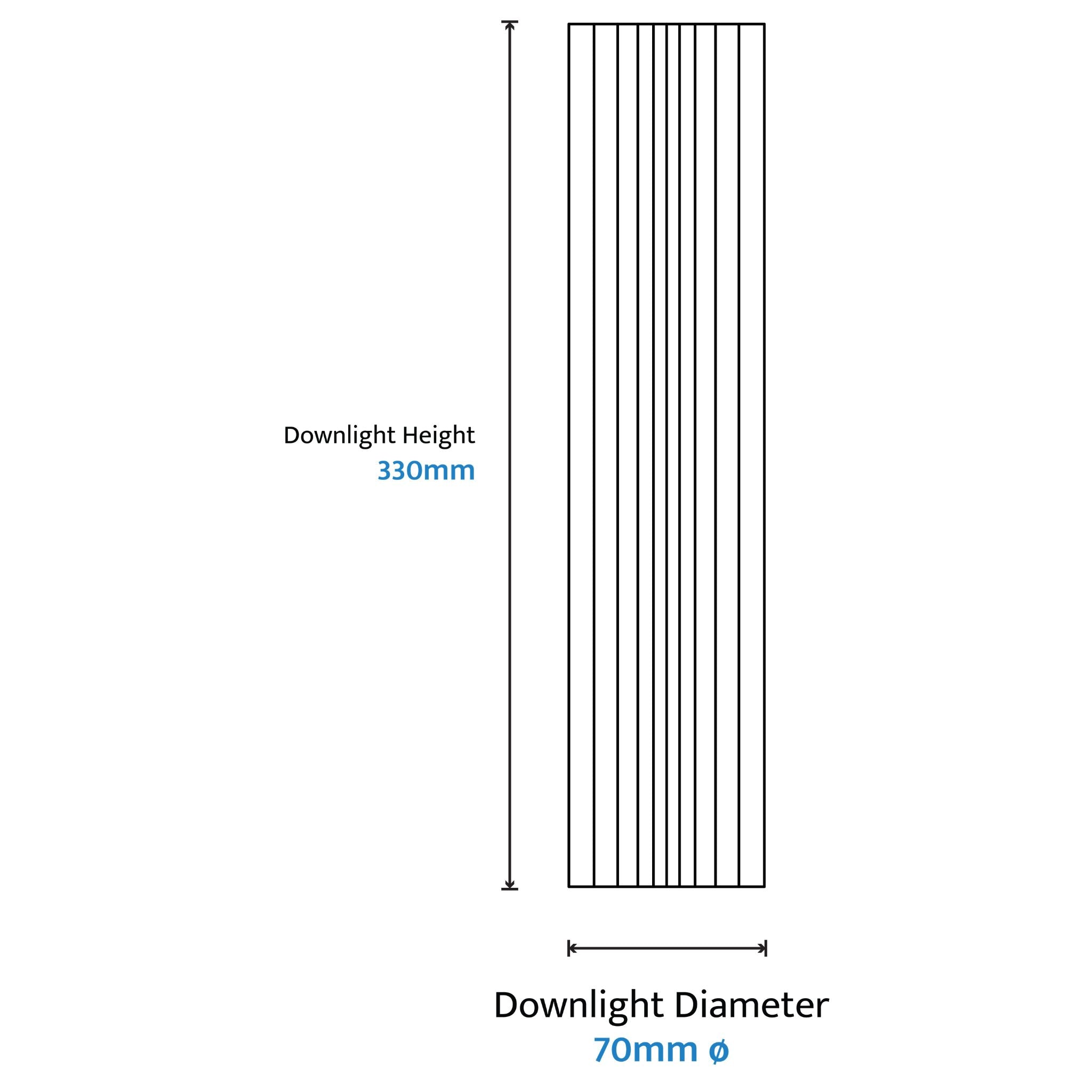 Calibo Canary Fluted 300mm Surface Mounted Downlight | White - Dubbo Lighting Centre