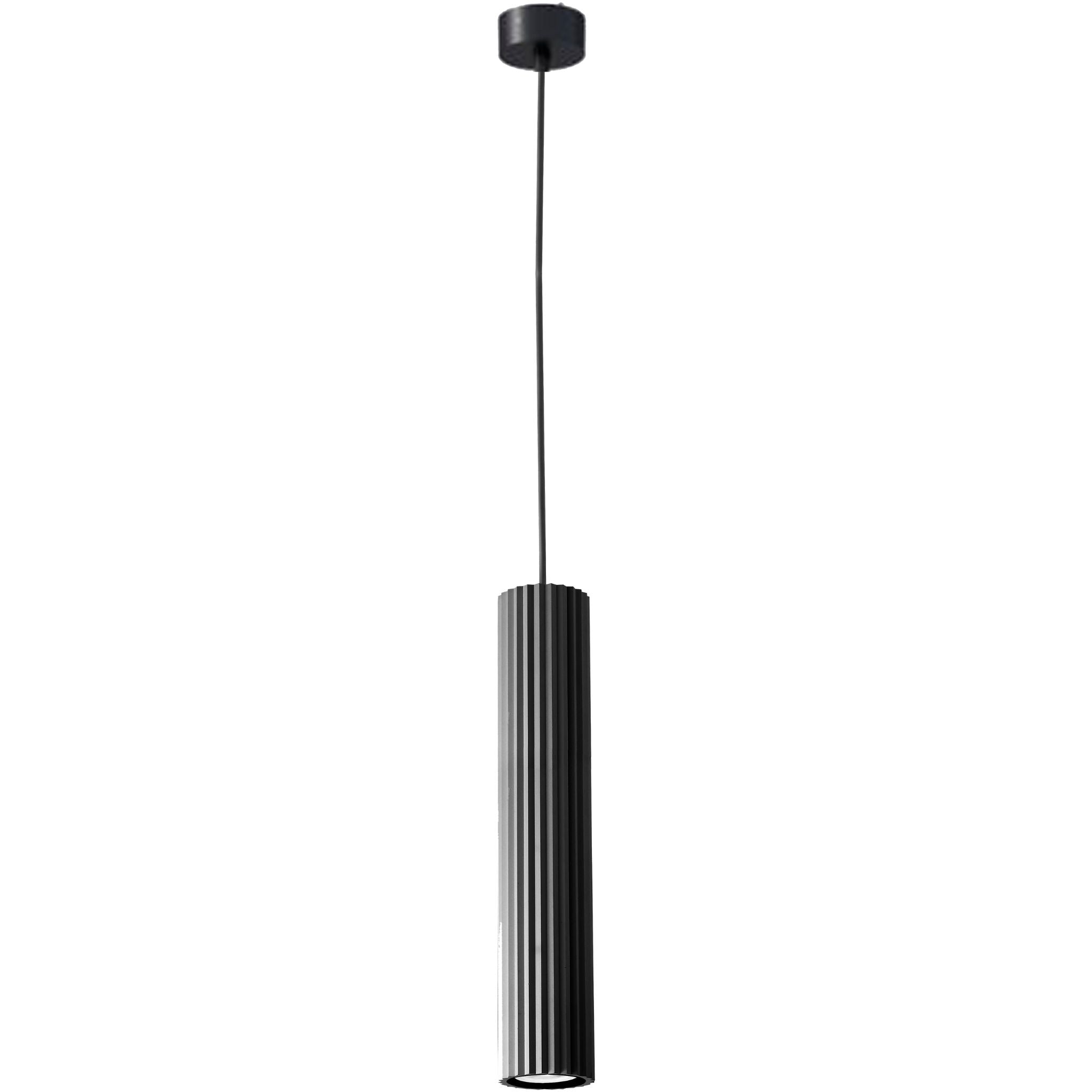 Calibo Canary Fluted 500mm Pendant | Black - Dubbo Lighting Centre