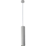 Calibo Canary Fluted 500mm Pendant | White - Dubbo Lighting Centre