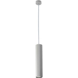 Calibo Canary Fluted 500mm Pendant | White - Dubbo Lighting Centre