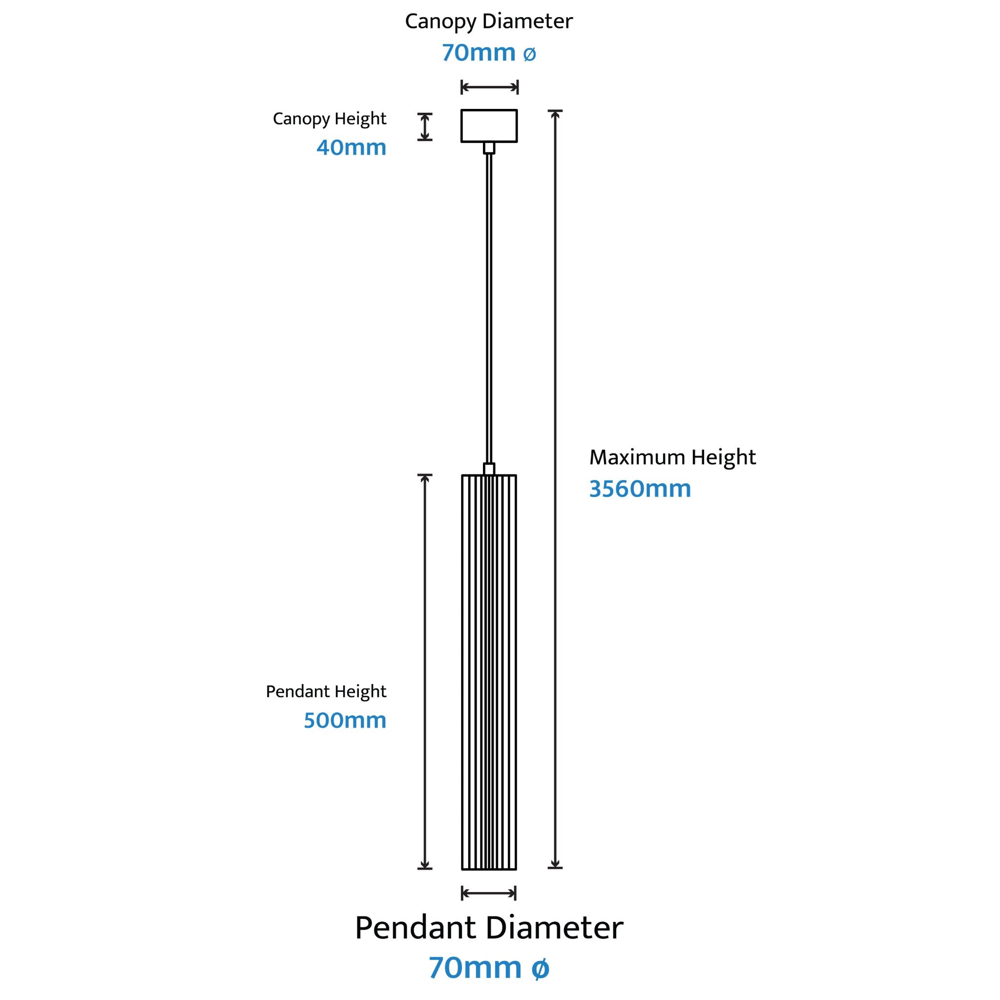 Calibo Canary Fluted 500mm Pendant | White - Dubbo Lighting Centre