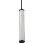 Calibo Charm Modern Fluted 1 Light Pendant | Black - Dubbo Lighting Centre