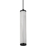 Calibo Charm Modern Fluted 1 Light Pendant | Black - Dubbo Lighting Centre
