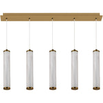 Calibo Charm Modern Fluted 5 Light Linear Pendant - Dubbo Lighting Centre
