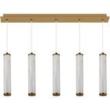 Calibo Charm Modern Fluted 5 Light Linear Pendant - Dubbo Lighting Centre