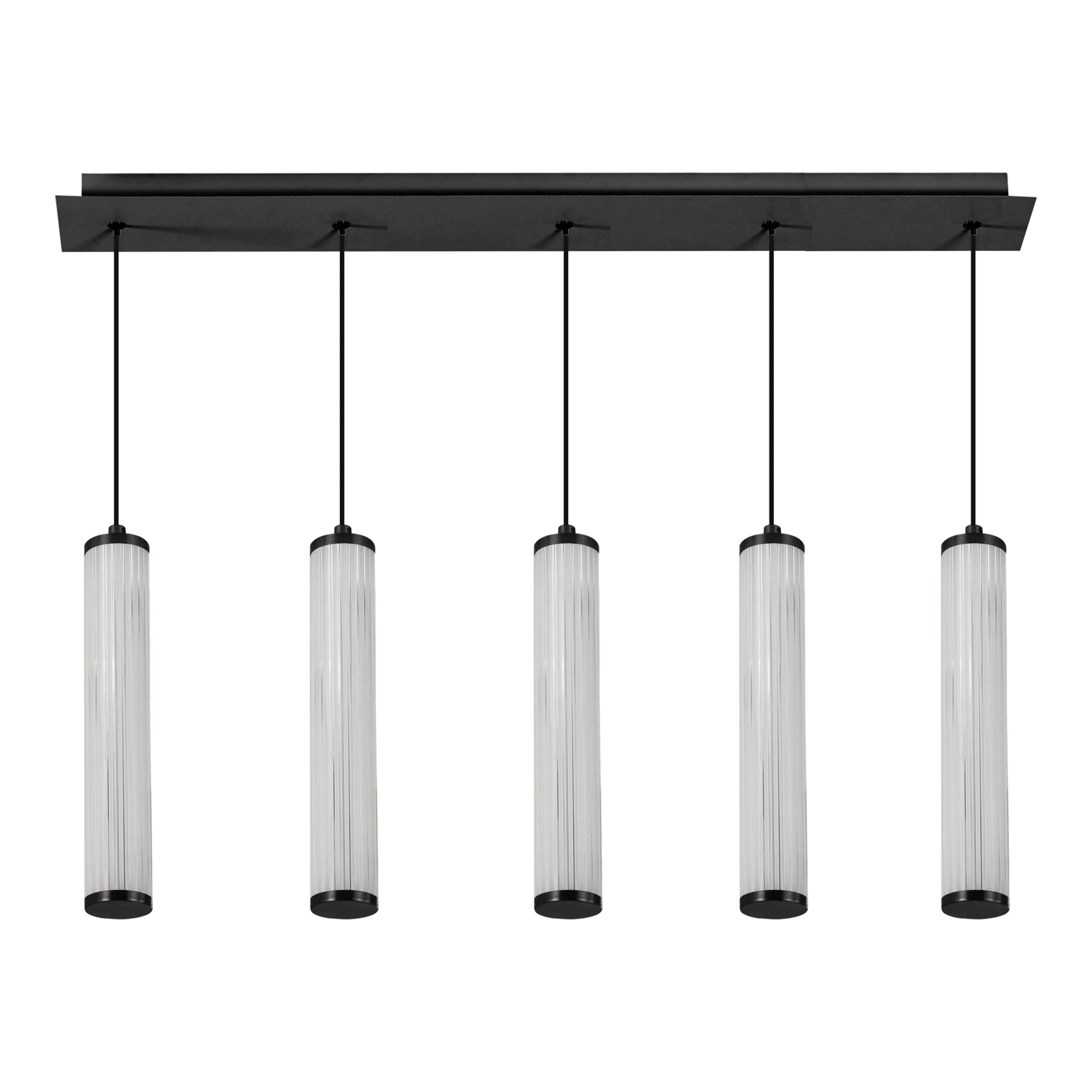 Calibo Charm Modern Fluted 5 Light Linear Pendant - Dubbo Lighting Centre