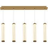 Calibo Charm Modern Fluted 5 Light Linear Pendant - Dubbo Lighting Centre