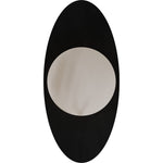 Calibo Crest Alabaster Glass 120mm Orb Wall Light Oval Plate 300mm | Black - Dubbo Lighting Centre