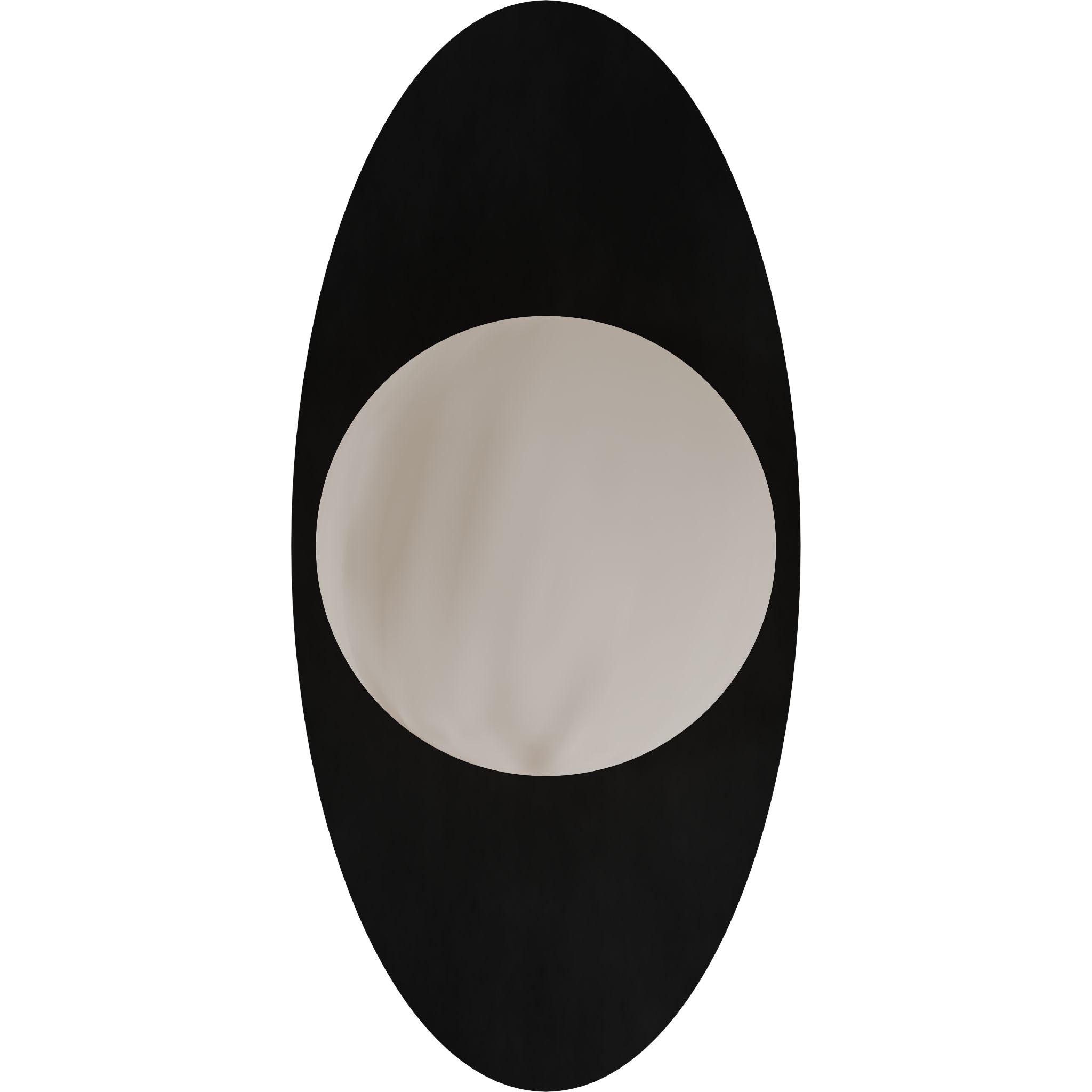 Calibo Crest Alabaster Glass 120mm Orb Wall Light Oval Plate 300mm | Black - Dubbo Lighting Centre