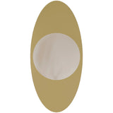 Calibo Crest Alabaster Glass 120mm Orb Wall Light Oval Plate 300mm | Brass - Dubbo Lighting Centre