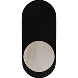 Calibo Crest Alabaster Glass 120mm Orb Wall Light Oval Plate 320mm | Black - Dubbo Lighting Centre