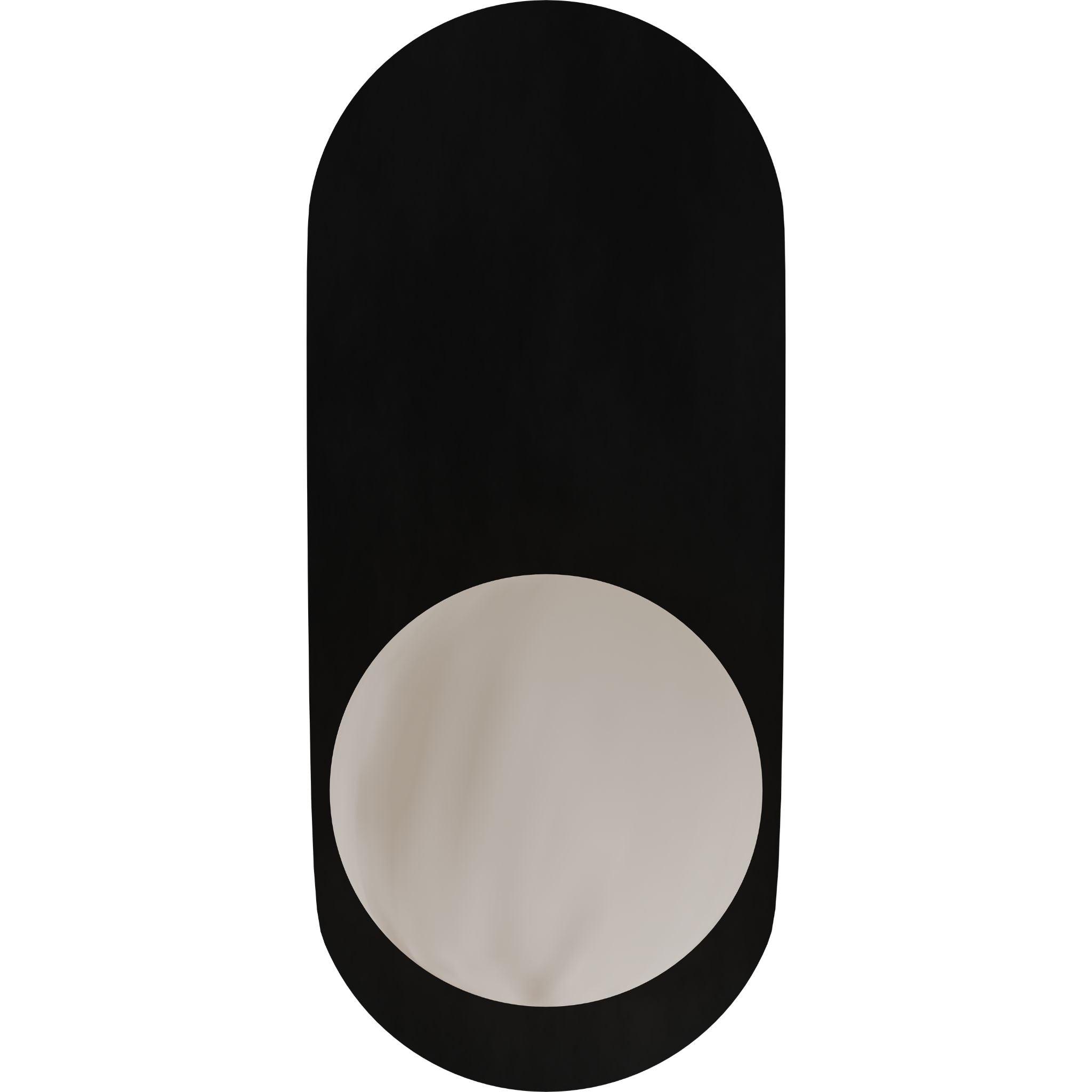 Calibo Crest Alabaster Glass 120mm Orb Wall Light Oval Plate 320mm | Black - Dubbo Lighting Centre