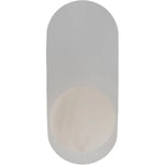 Calibo Crest Alabaster Glass 120mm Orb Wall Light Oval Plate 320mm | White - Dubbo Lighting Centre