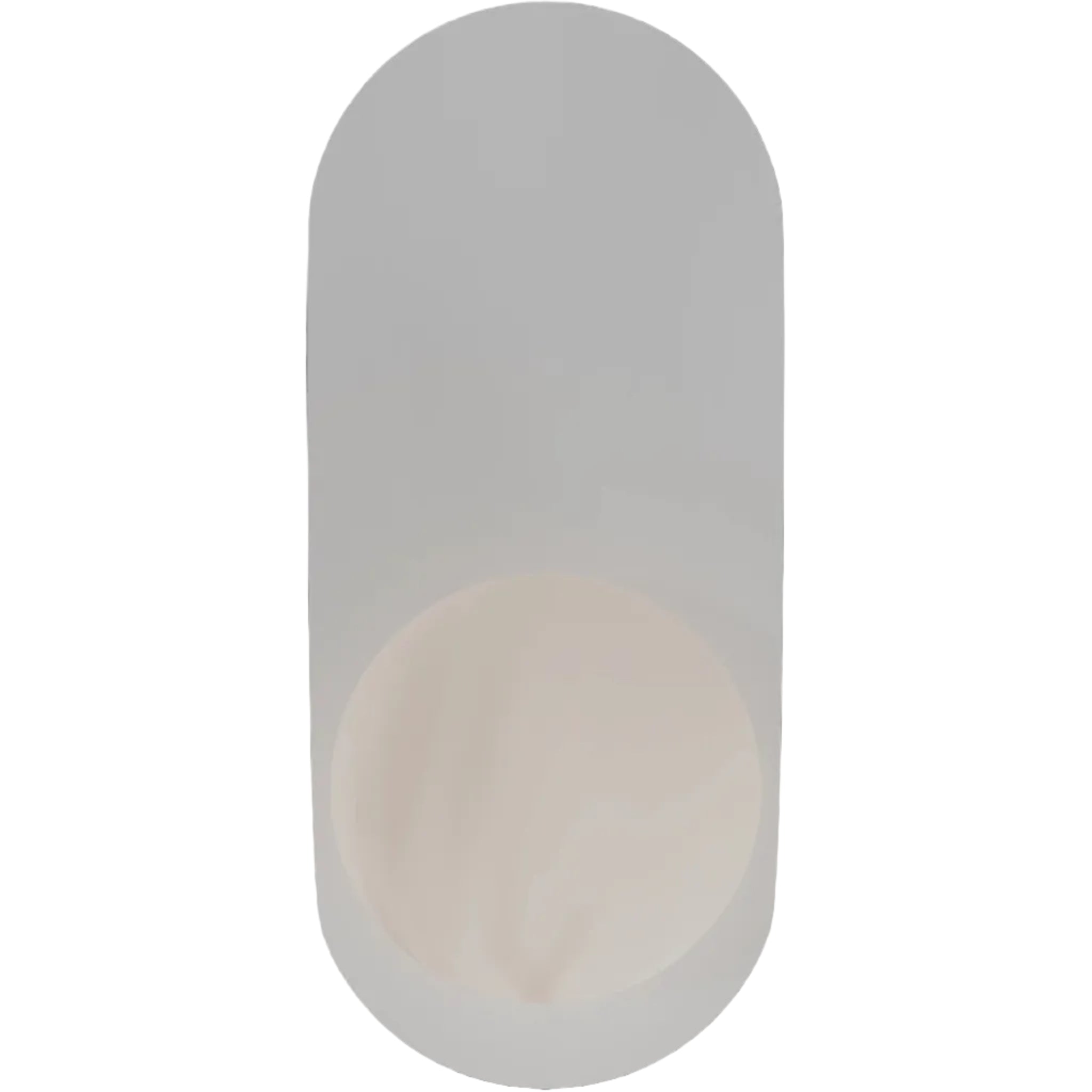Calibo Crest Alabaster Glass 120mm Orb Wall Light Oval Plate 320mm | White - Dubbo Lighting Centre