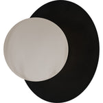 Calibo Crest Alabaster Glass 120mm Orb Wall Light Round Plate 200mm | Black - Dubbo Lighting Centre