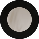 Calibo Crest Alabaster Glass 120mm Orb Wall Light Round Plate 200mm | Black - Dubbo Lighting Centre