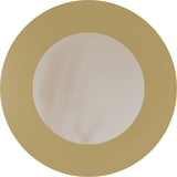 Calibo Crest Alabaster Glass 120mm Orb Wall Light Round Plate 200mm | Brass - Dubbo Lighting Centre