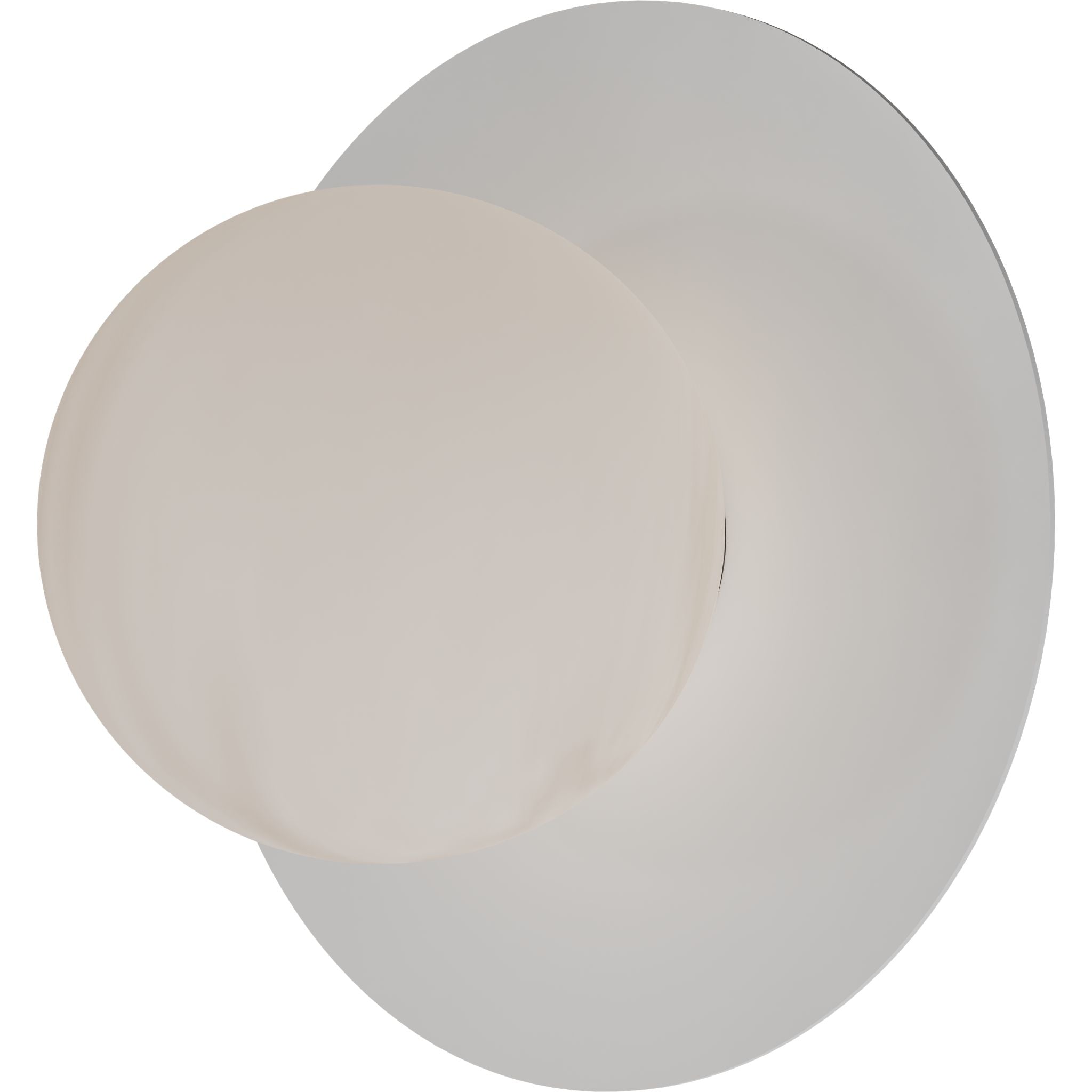 Calibo Crest Alabaster Glass 120mm Orb Wall Light Round Plate 200mm | White - Dubbo Lighting Centre