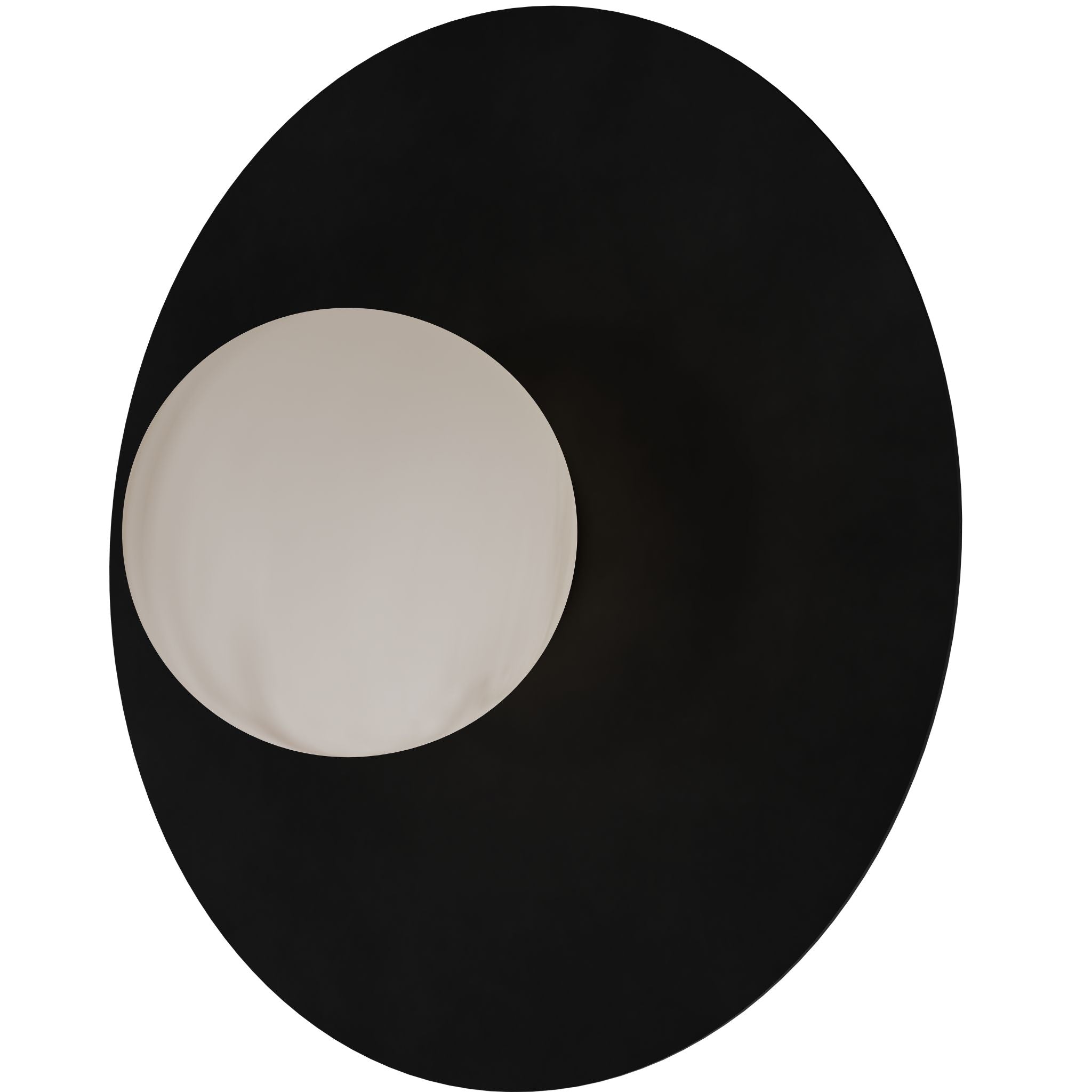 Calibo Crest Alabaster Glass 120mm Orb Wall Light Round Plate 300mm | Black - Dubbo Lighting Centre
