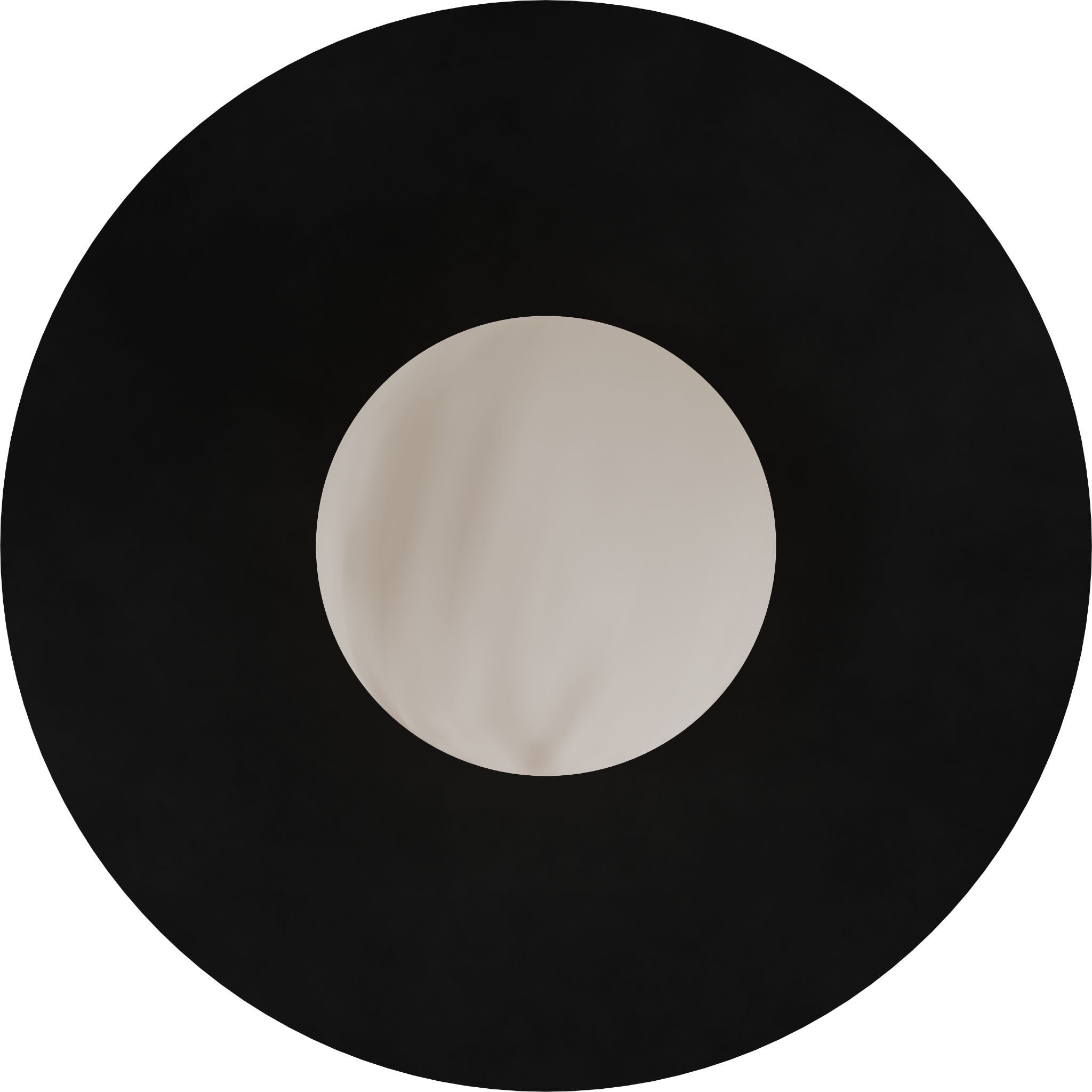 Calibo Crest Alabaster Glass 120mm Orb Wall Light Round Plate 300mm | Black - Dubbo Lighting Centre