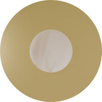 Calibo Crest Alabaster Glass 120mm Orb Wall Light Round Plate 300mm | Brass - Dubbo Lighting Centre