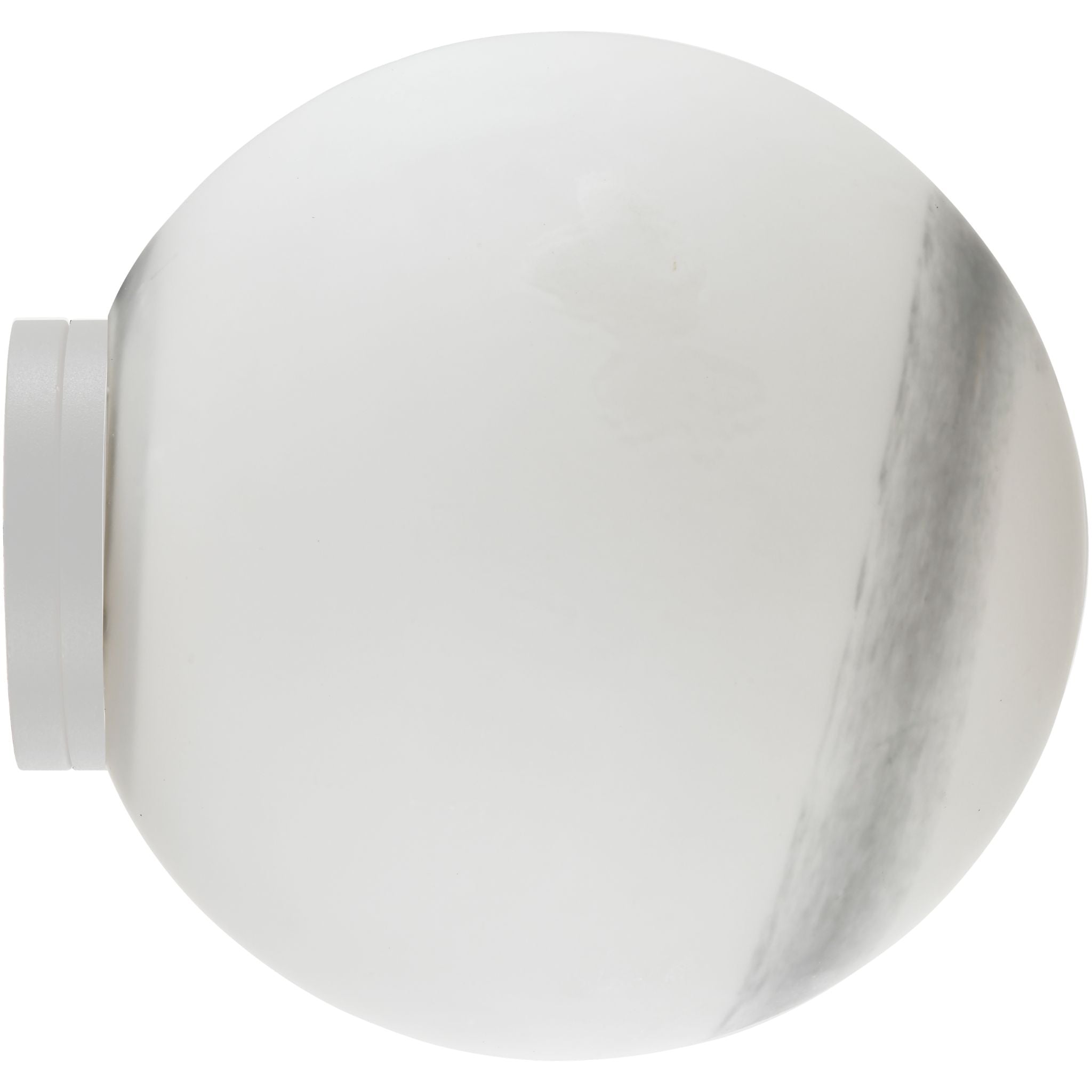 Calibo Crest Alabaster Glass 120mm Orb Wall Light | White - Dubbo Lighting Centre