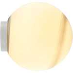 Calibo Crest Alabaster Glass 120mm Orb Wall Light | White - Dubbo Lighting Centre