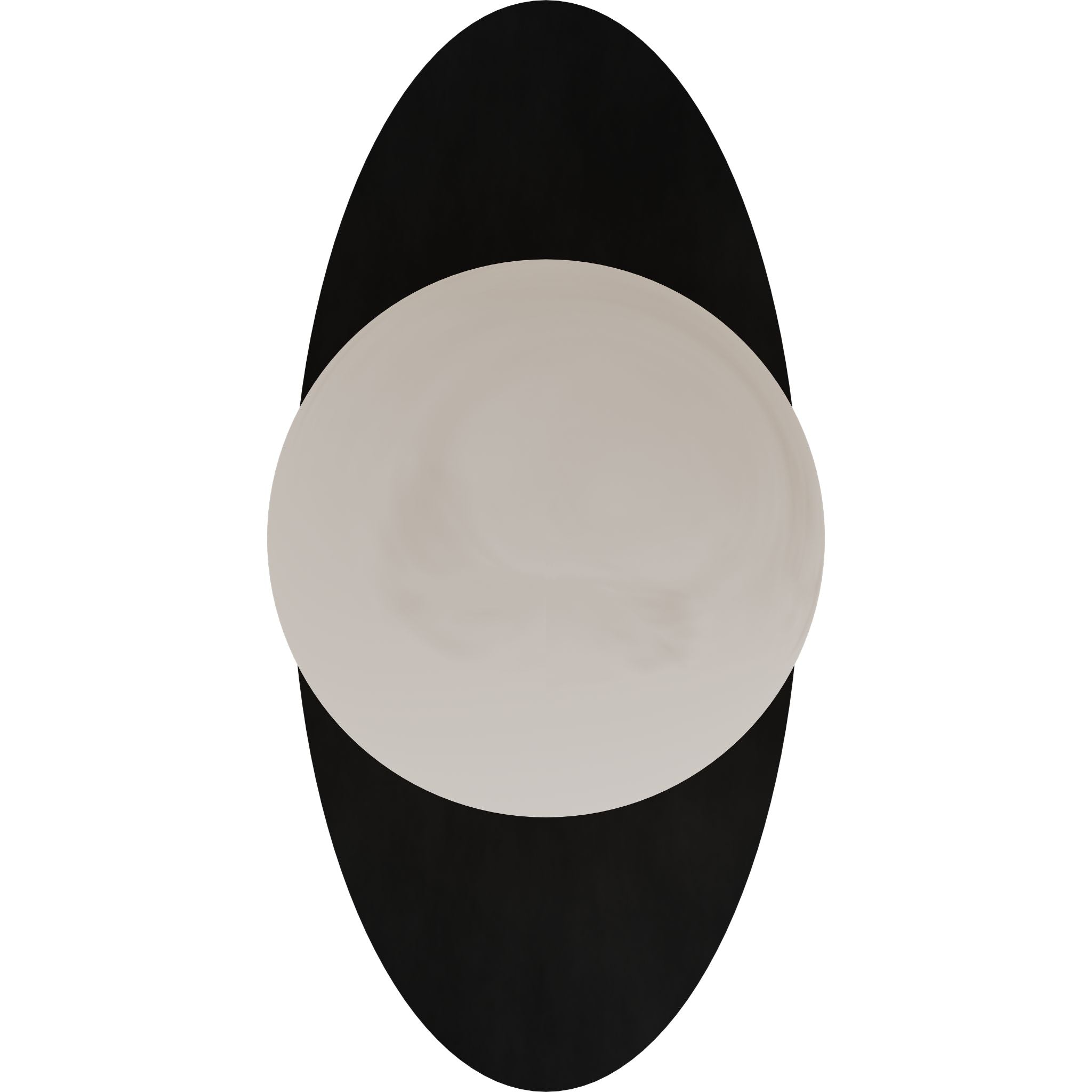 Calibo Crest Alabaster Glass 140mm Orb Wall Light Oval Plate 300mm | Black - Dubbo Lighting Centre