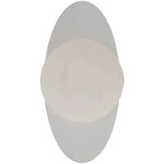 Calibo Crest Alabaster Glass 140mm Orb Wall Light Oval Plate 300mm | White - Dubbo Lighting Centre