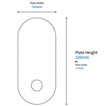 Calibo Crest Alabaster Glass 140mm Orb Wall Light Oval Plate 320mm | White - Dubbo Lighting Centre