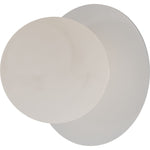 Calibo Crest Alabaster Glass 140mm Orb Wall Light Round Plate 200mm | White - Dubbo Lighting Centre
