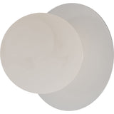 Calibo Crest Alabaster Glass 140mm Orb Wall Light Round Plate 200mm | White - Dubbo Lighting Centre