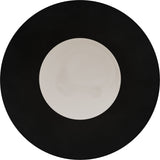Calibo Crest Alabaster Glass 140mm Orb Wall Light Round Plate 300mm | Black - Dubbo Lighting Centre