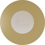 Calibo Crest Alabaster Glass 140mm Orb Wall Light Round Plate 300mm | Brass - Dubbo Lighting Centre